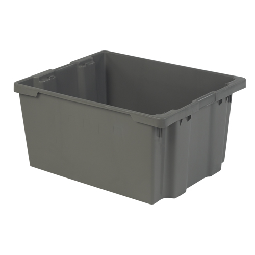 Contenants Stack-N-Nest Polylewton, 15,1" x 30,1" x 24", Gris Ontario Packaging