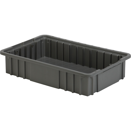 Divider Box, Polyethylene, 15.5" W x 9.9" D x 3.5" H, Grey Ontario Packaging