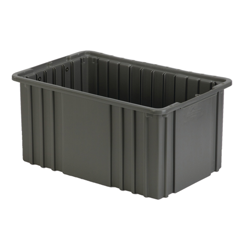 Divider Box, Polyethylene, 15.5" W x 9.9" D x 8" H, Grey Ontario Packaging