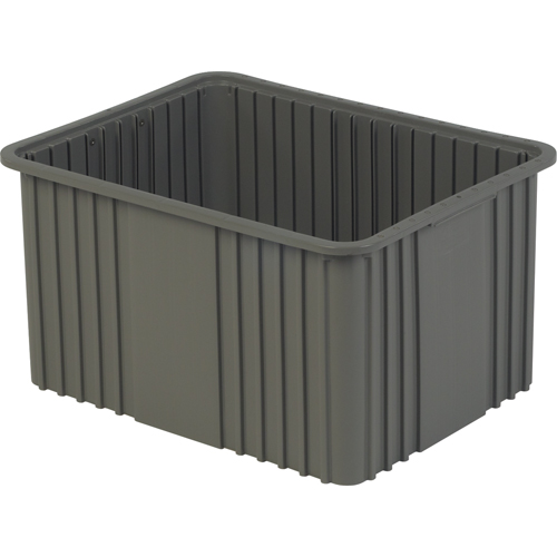 Divider Box, Polyethylene, 20.9" W x 15.9" D x 12" H, Grey Ontario Packaging