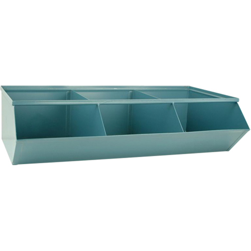 Bacs sectionnels superposables, Cap. 100 lb, 37" la x 20-1/2" p x 9-1/2" h, Bleu Ontario Packaging