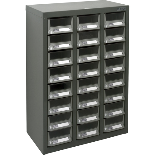 Casiers pour pi&egrave;ces KPC-400, Acier galvanis&eacute;, 24 tiroirs, 17-3/10" x 8-7/10" x 25-3/5", Gris Ontario Packaging