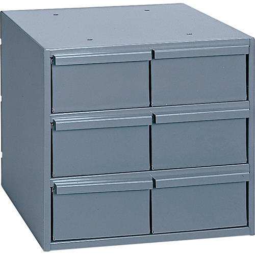 Industrial Drawer Cabinets, 6 Drawers, 11-3/4" W x 11-5/8" D x 10-7/8" H, Grey Ontario Packaging