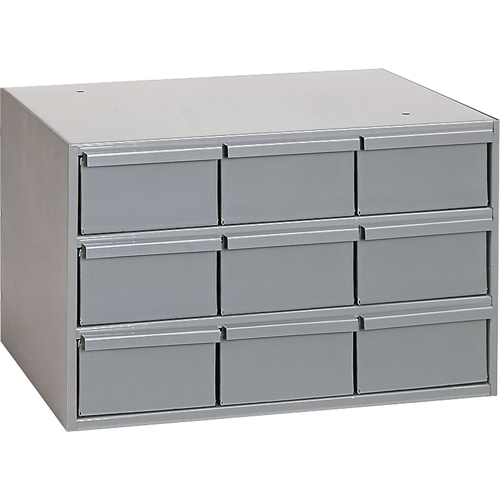 Industrial Drawer Cabinets, 9 Drawers, 17-1/4" W x 11-5/8" D x 10-7/8" H, Grey Ontario Packaging