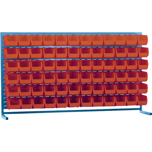 Rayonnage &agrave; persienne avec bacs, 72 bacs, 72" la x 15" p x 40" h Ontario Packaging