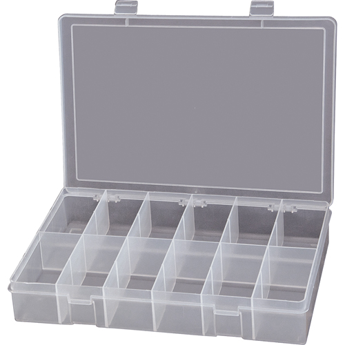 Compact Polypropylene Compartment Cases, 13-1/8" W x 9" D x 2-5/16" H, 12 Compartments Ontario Packaging