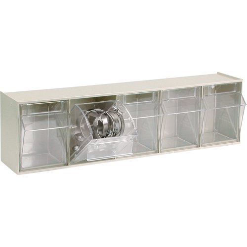 Tip-Out Bins Modular Storage System, 23-5/8" W x 5-1/4" D x 6-1/2" H, 5 Drawers Ontario Packaging