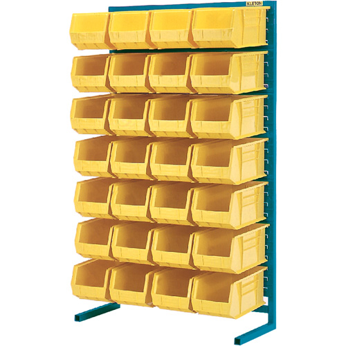 Single-Sided Stationary Bin Rack, 36" W x 12" D x 61" H, 28 Bins Ontario Packaging