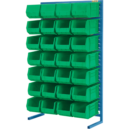 Single-Sided Stationary Bin Rack, 36" W x 12" D x 61" H, 28 Bins Ontario Packaging