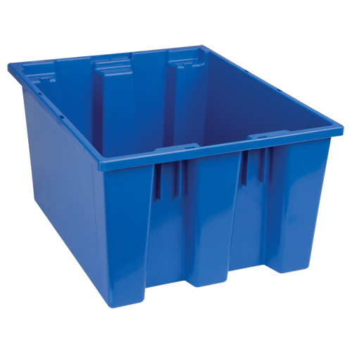 Stack & Nest Totes, 10" x 19.5" x 15.5", Blue Ontario Packaging