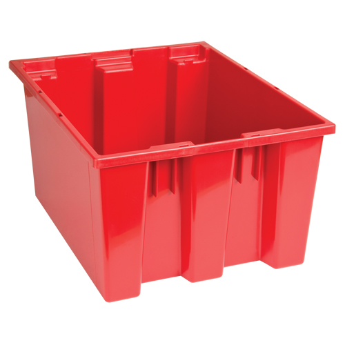 Stack & Nest Totes, 10" x 19.5" x 15.5", Red Ontario Packaging