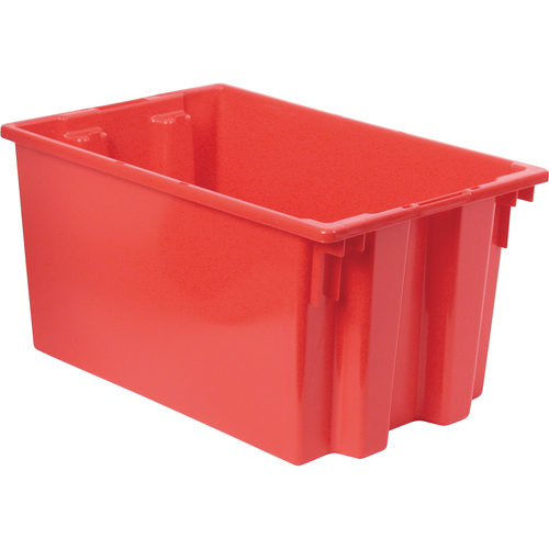 Stack & Nest Totes, 12" x 23.5" x 15.5", Red Ontario Packaging