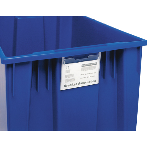 Label Holder for Stack & Nest Tote Ontario Packaging