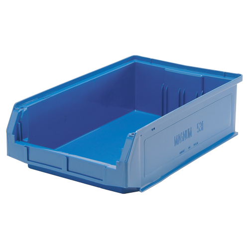 Contenants g&eacute;ants empilables, 12,375" la x 19,75" p x 5,875" h, Bleu Ontario Packaging