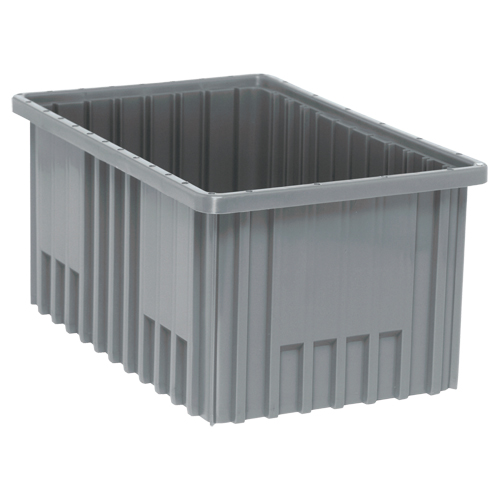 Contenants Divider Box, Plastique, 16,5" la x 10,9" p x 8" h, Gris Ontario Packaging