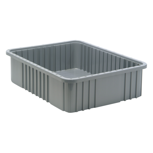Contenants Divider Box, Plastique, 22,5" la x 17,5" p x 6" h, Gris Ontario Packaging