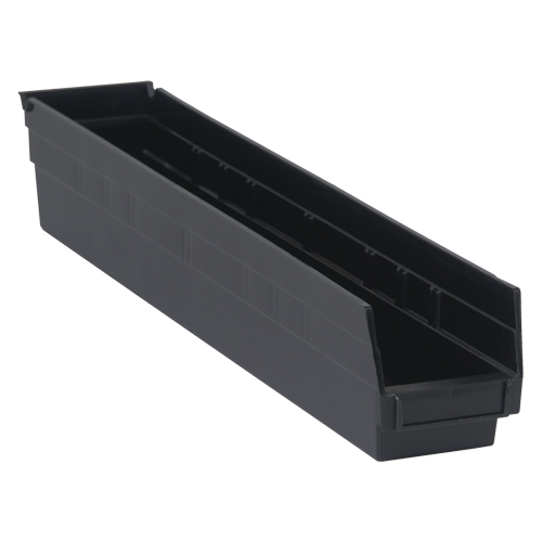 Bac pour &eacute;tag&egrave;re &eacute;conomique, 4-1/8" la, 4" h x 23-5/8" p, Noir Ontario Packaging
