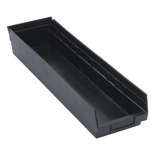 Economy Shelf Bin, 6-5/8" W x 4" H x 23-5/8" D, Black Ontario Packaging