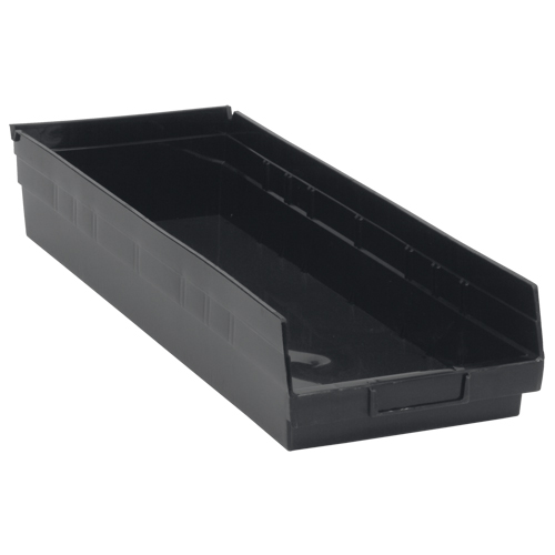 Bac pour &eacute;tag&egrave;re &eacute;conomique, 8-3/8" la x 4" H x 23-5/8" p, Noir, Capacit&eacute; 60 lb Ontario Packaging