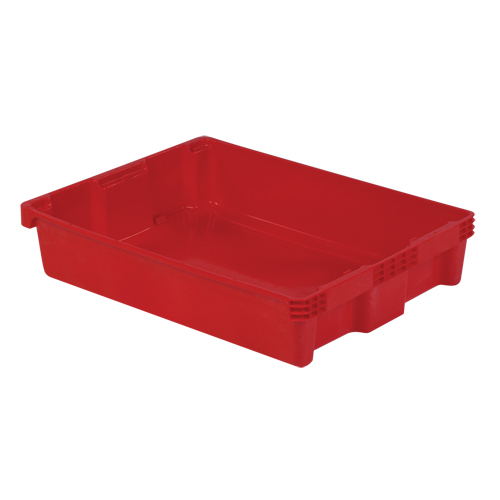 Polylewton Stack-N-Nest&reg; Containers, 6.1" x 29.6" x 22.4", Red Ontario Packaging