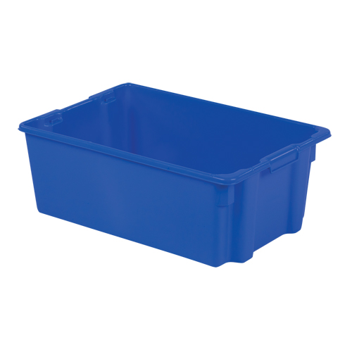 Polylewton Stack-N-Nest&reg; Containers, 10.5" x 28.4" x 18.7", Blue Ontario Packaging