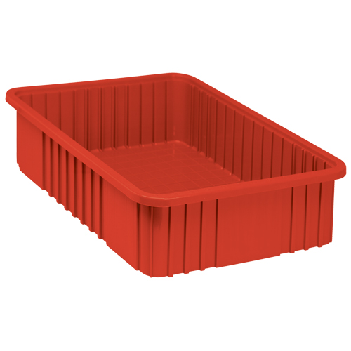 Contenants Divider Box, Plastique, 22,5" la x 17,5" p x 6" h, Rouge Ontario Packaging