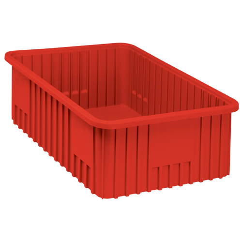 Divider Box&reg; Containers, Plastic, 22.5" W x 17.5" D x 8" H, Red Ontario Packaging
