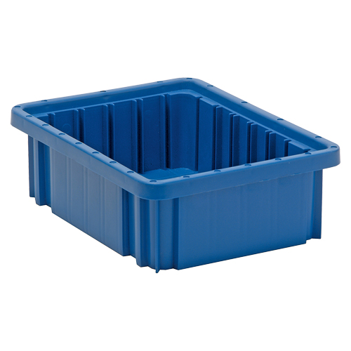 Divider Box&reg; Containers, Plastic, 10.9" W x 8.3" D x 3.5" H, Blue Ontario Packaging