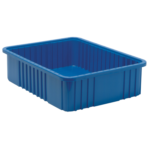Contenants Divider Box, Plastique, 22,5" la x 17,5" p x 6" h, Bleu Ontario Packaging