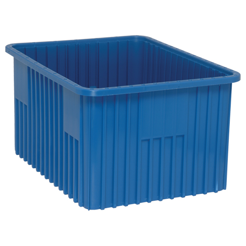 Contenants Divider Box, Plastique, 22,5" la x 17,5" p x 12" h, Bleu Ontario Packaging