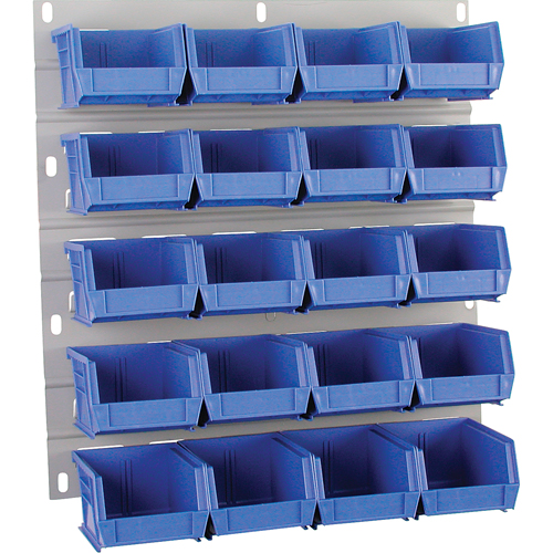 Hanging Panel, 20 Bins, 18" W x 1" D x 19" H Ontario Packaging