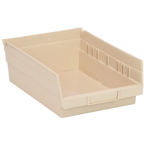 Economy Shelf Bin, 8-3/8" W x 4" H x 11-5/8" D, Ivory Ontario Packaging