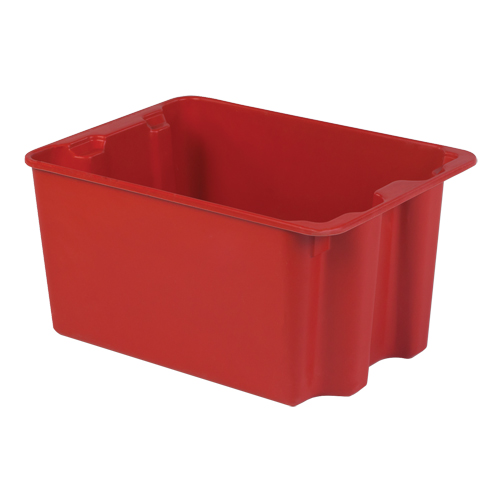 Contenants Stack-N-Nest de Plexton, 19,9" la x 27,5" p x 14" h, Rouge Ontario Packaging