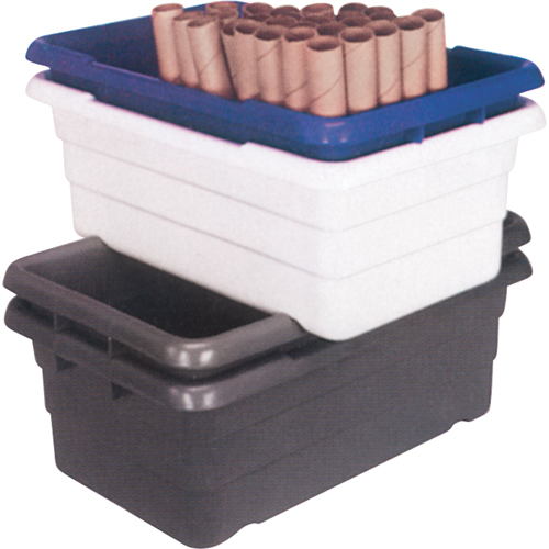 Bacs empilables en crois&eacute;, 16" la x  p x 8,5" h, Gris Ontario Packaging