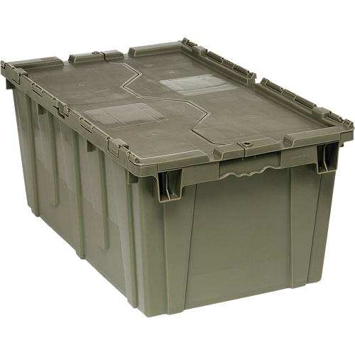 Box Transfer with Lid, 12.5" x 16.5625" x 27.3125", Grey Ontario Packaging