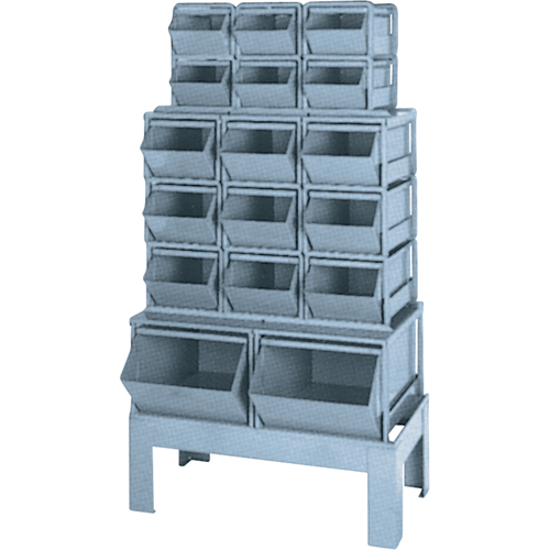 Combinaisons de bacs &agrave; assembler, Cap. 1000 lb, 33-1/2" la x 19 1/2" p x 54-1/4" h, Bleu Ontario Packaging