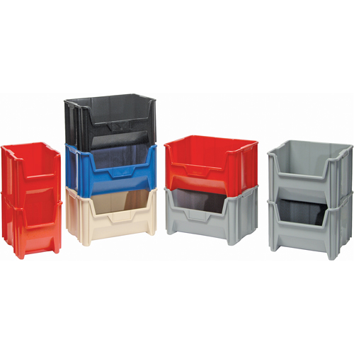 Contenants &agrave; empiler g&eacute;ants, 10,875" la x 17,5" p x 12,5" h, Bleu Ontario Packaging