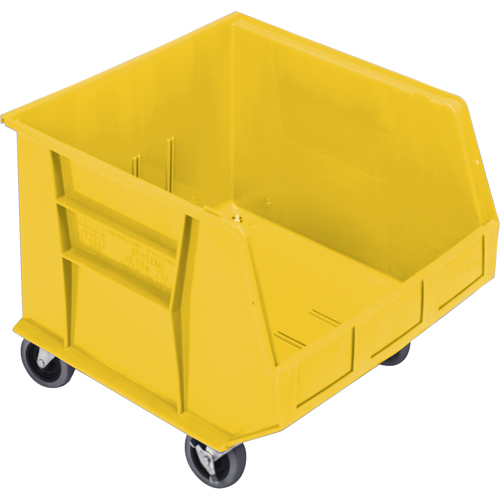 Mobile Bin, 14" H x 16-1/2" W x 18" D, 75 lbs. Capacity, Yellow Ontario Packaging