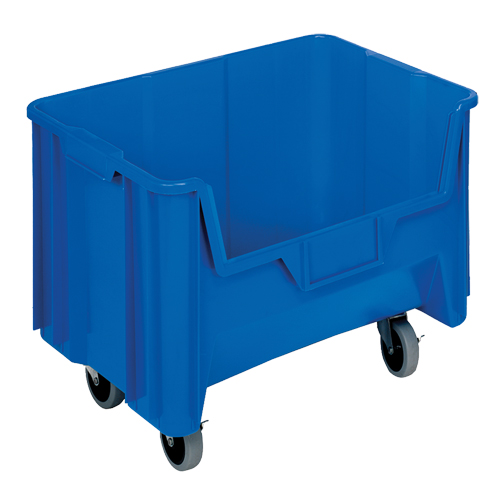 Mobile Giant Stack Container, 12-7/16" H x 19-7/8" W x 15-1/4" D, 250 lbs. Capacity, Blue Ontario Packaging