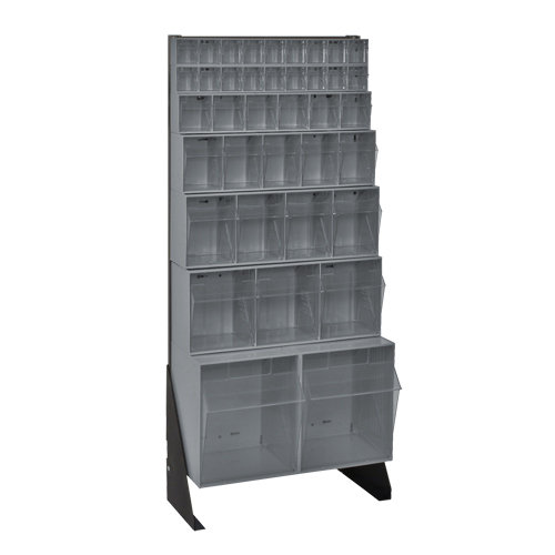 Tip-Out Bins Stand, 23-5/8" W x 8" D x 52" H, 38 Drawers Ontario Packaging