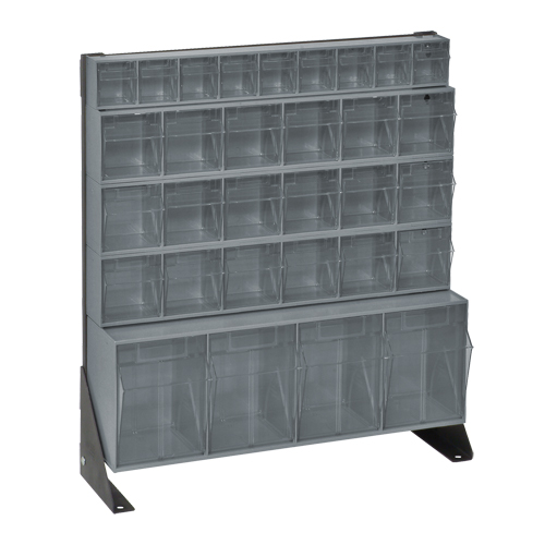 Tip-Out Bins Stand, 23-5/8" W x 8" D x 28" H, 31 Drawers Ontario Packaging