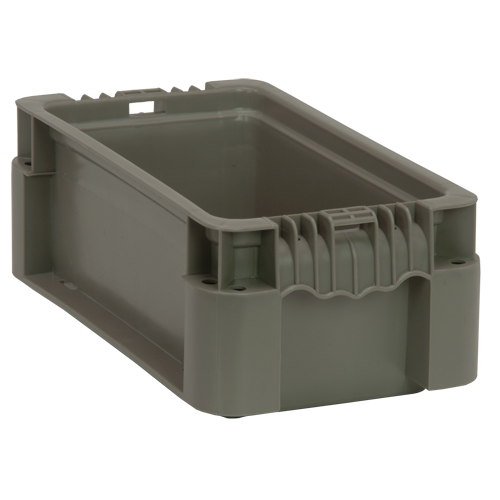Contenant pliable et empilable, 7" la x 12" p x 5" h, Gris Ontario Packaging