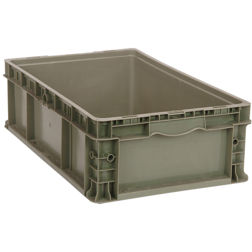 Contenant empilable, 15" la x 15" p x 9,5" h, Gris Ontario Packaging