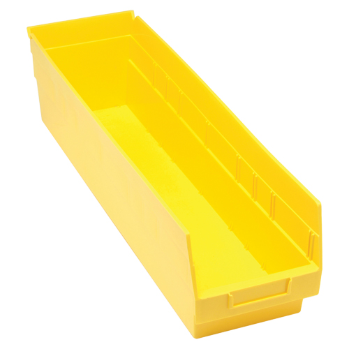 Bacs en plastique pour &eacute;tag&egrave;res Store More, 6-5/8" la x 6" H x 23-5/8" p, Jaune, Capacit&eacute; 90 lb Ontario Packaging