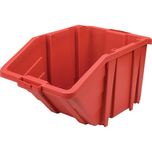 Jumbo Plastic Bin, 15-1/2" W x 13" H x 25" D, Red, 200 lbs. Capacity Ontario Packaging