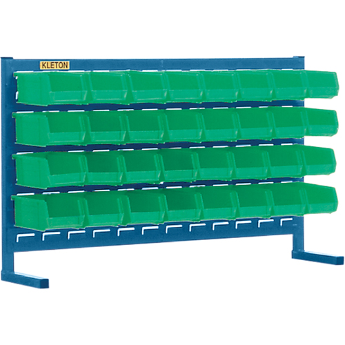 Louvered Rack with Bins, 32 Bins, 36" W x 8-1/4" D x 22" H Ontario Packaging