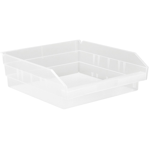 Bacs de rangement pour tablettes, 11-1/8" la x 4" H x 11-5/8" p, Transparent, Capacit&eacute; 30 lb Ontario Packaging