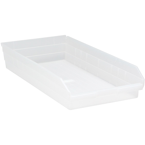 Bacs de rangement pour tablettes, 11-1/8" la x 4" H x 23-5/8" p, Transparent, Capacit&eacute; 50 lb Ontario Packaging