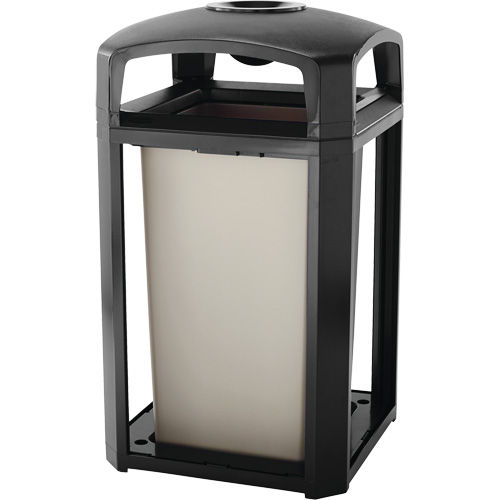 Cendrier et corbeille pour d&eacute;chets de s&eacute;rie classique de s&eacute;rie Landmark, Plastique, Capacit&eacute; 50 gal. US, Hauteur 46-1/2" Ontario Packaging