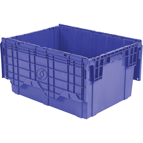 Contenants de distribution Flipak en plastique poly&eacute;thyl&egrave;ne (PE), 27,9" x 20,9" x 15,2", Bleu Ontario Packaging